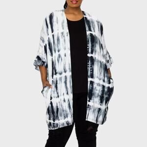 COIN 1804 Hand Tie Dye Pocket Kimono Top